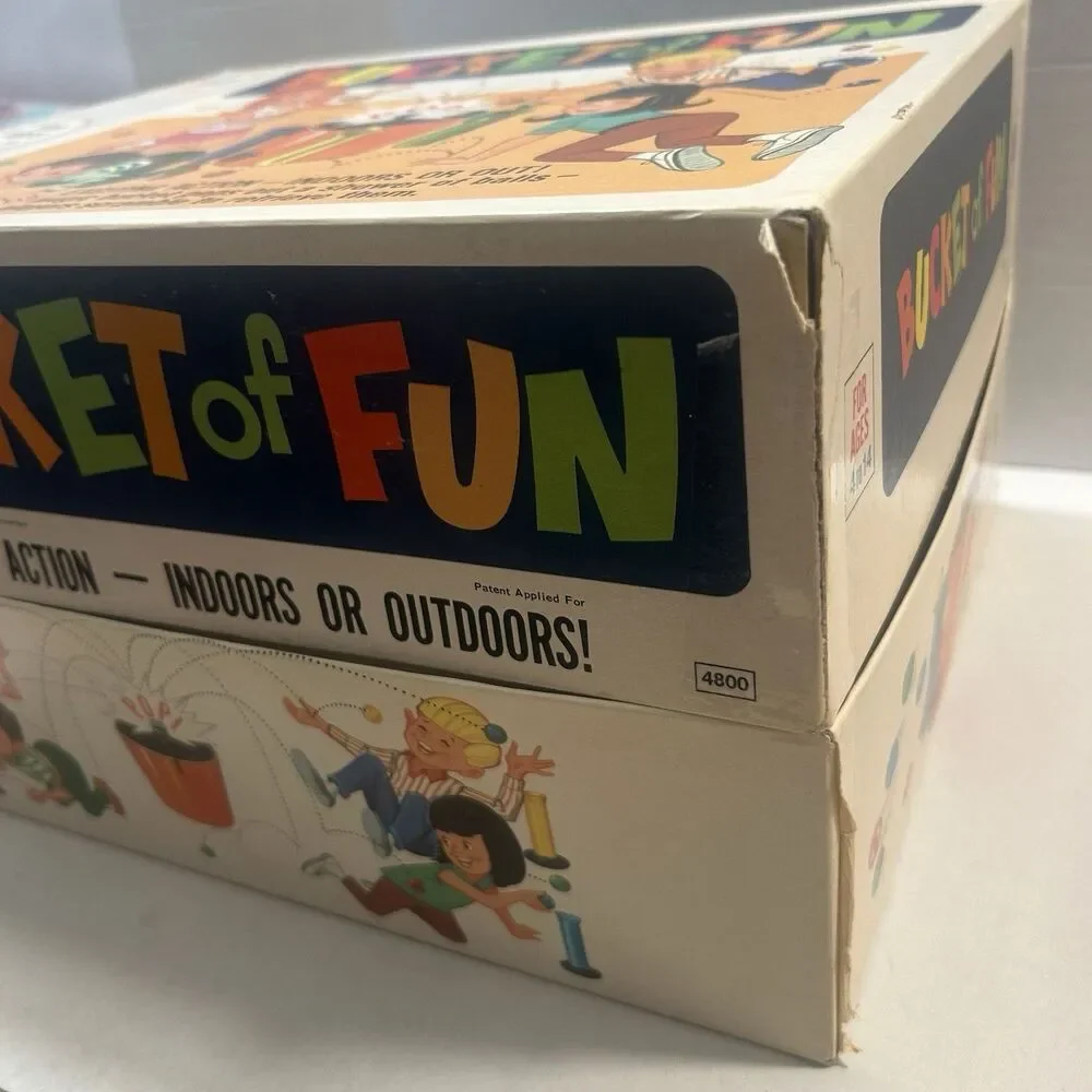 Vintage 1968 Milton Bradley Bucket of Fun Game Complete Tested Works in Box